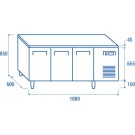 COOL HEAD - Table congélateur pour plateaux 325x410mm