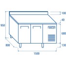 COOL HEAD - Table réfrigéré pour plateaux 600x400mm - PA 2200