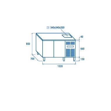 COOL HEAD - Meuble réfrigéré  GN1/1 - RC 2100LV