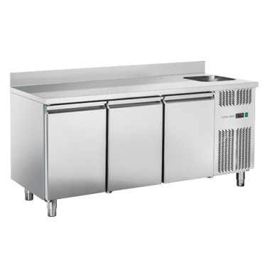 COOL HEAD - Comptoir réfrigéré GN1/1avec évier - RC 3200LV