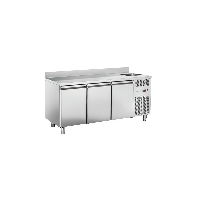 COOL HEAD - Comptoir réfrigéré GN1/1avec évier - RC 3200LV