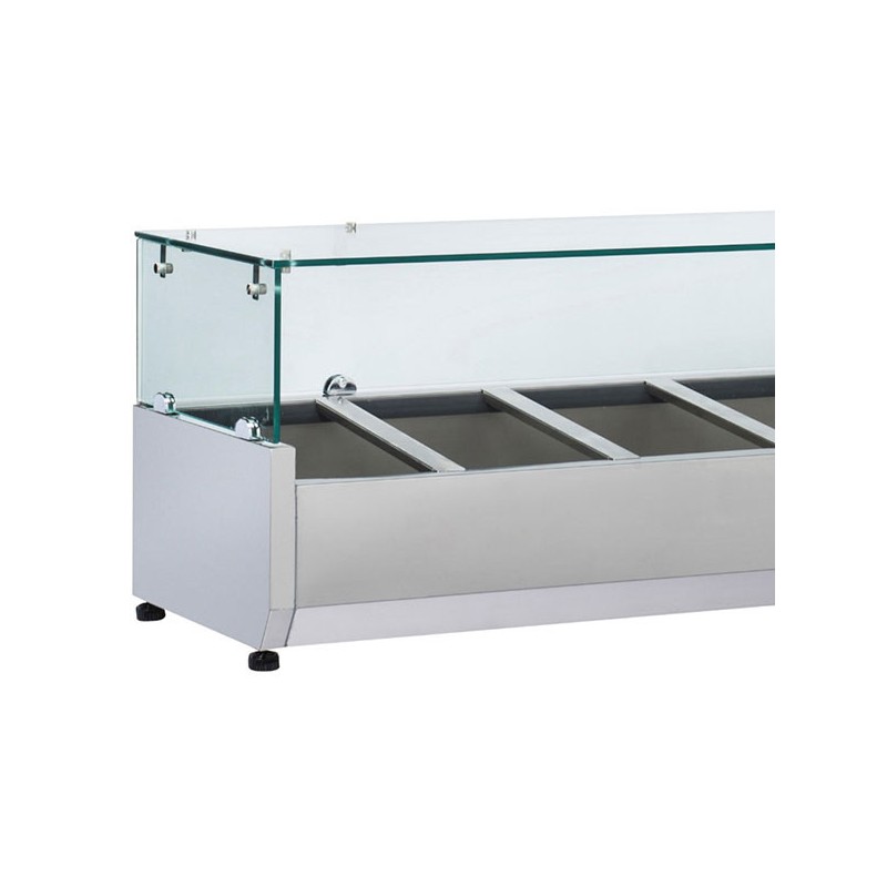 COOL HEAD  - Vitrine avec bacs GN1/4 réfrigérée horizontale - VRX 14/33