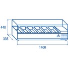 COOL HEAD  - Vitrine avec bacs GN1/4 réfrigérée horizontale - VRX 14/33