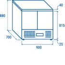 COOL HEAD - Table réfrigérée inox GN1/1 CRX 90A