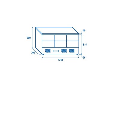 COOL HEAD -Table réfrigérée GN1/1 inox CRD 96A