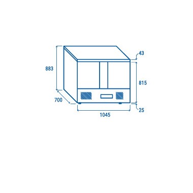 COOL HEAD - Saladette réfrigérée GN1/1 CR 92A