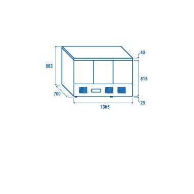 COOL HEAD - Saladette réfrigérée - GN1/1 CR 93A