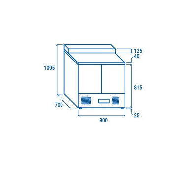 COOL HEAD - Saladette réfrigérée GN1/1 CRS 90A