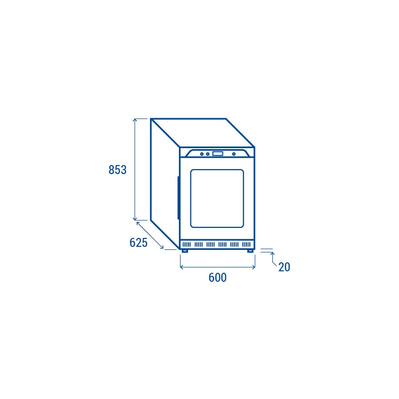 COOL HEAD - Vitrine réfrigérée positive vertical 200 litres QRG 200B