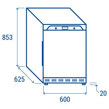 COOL HEAD - Armoire réfrigérée négative 200 litres QN 200