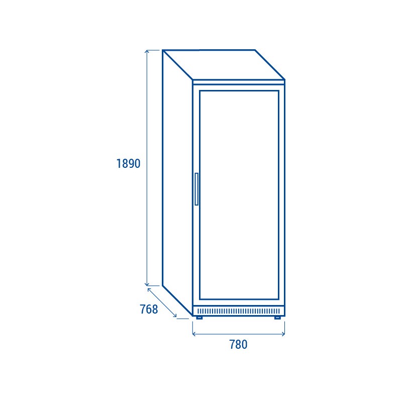 COOL HEAD - Vitrine réfrigérée positive vertical 600 litres QRG 600