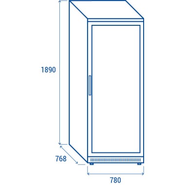 COOL HEAD - Vitrine réfrigérée positive vertical 600 litres QRXG 600