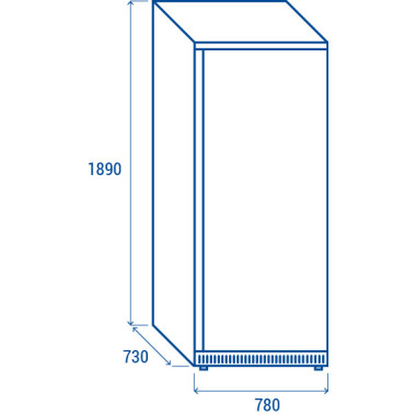 COOL HEAD - Congélateur vertical 600 litres QN 600