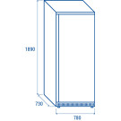 COOL HEAD - Congélateur vertical 600 litres QN 600