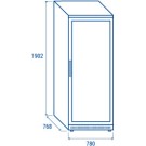 COOL HEAD - Vitrine réfrigérée négative vertical 600 litres QNG 600
