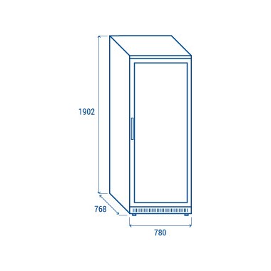 COOL HEAD - Vitrine réfrigérée négative vertical 600 litres QNXG 600