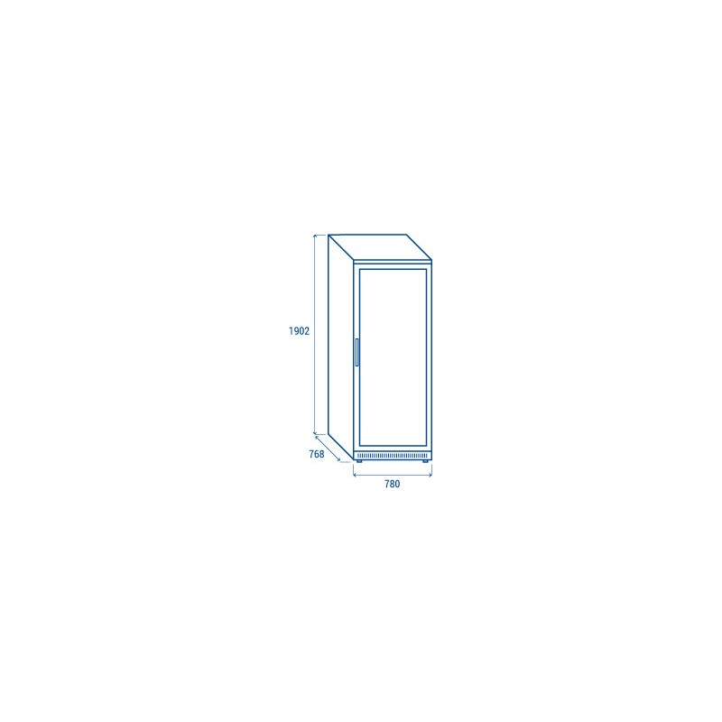COOL HEAD - Vitrine réfrigérée négative vertical 600 litres QNXG 600
