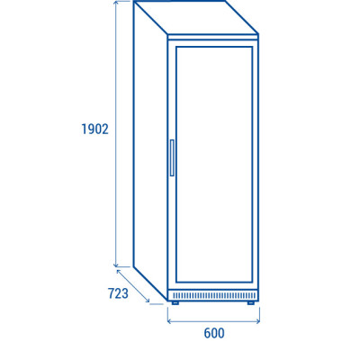 COOL HEAD - Vitrine réfrigérée négative vertical 400 litres QNG 400