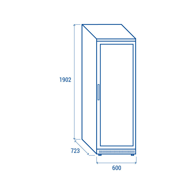 COOL HEAD - Vitrine réfrigérée négative vertical 400 litres QNG 400