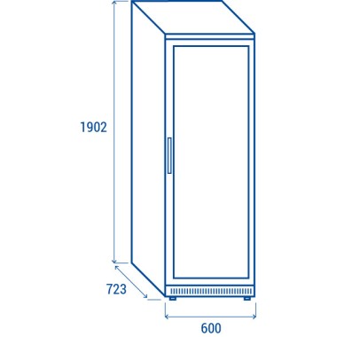 COOL HEAD - Vitrine réfrigérée négative vertical 400 litres QNXG 400