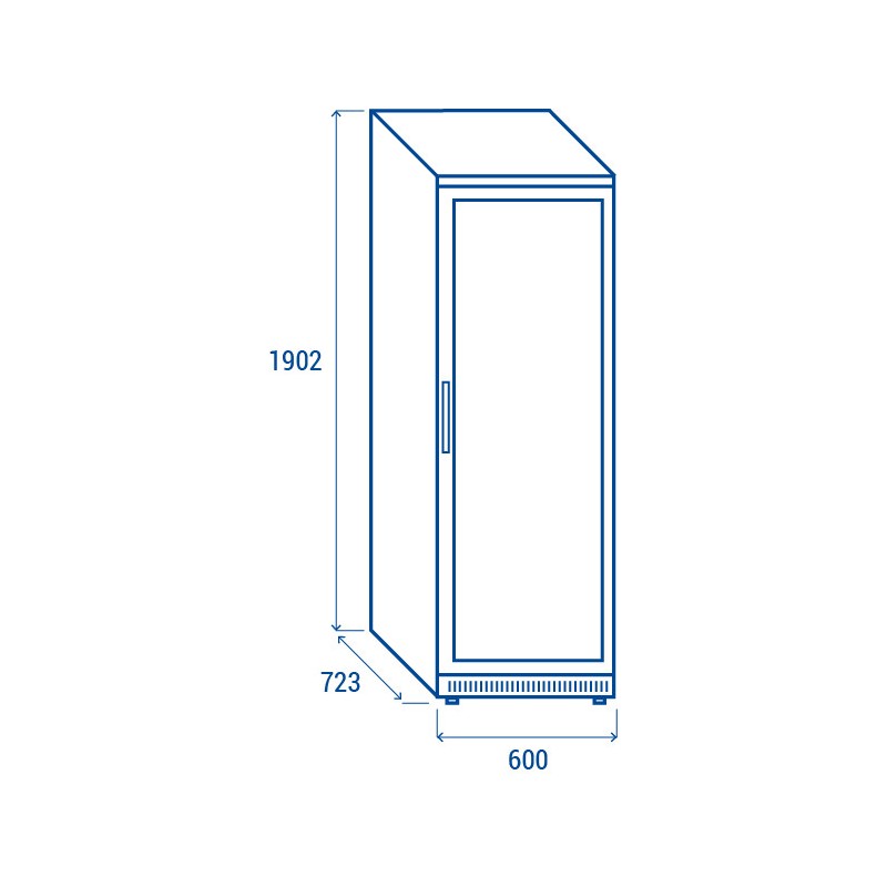 COOL HEAD - Vitrine réfrigérée négative vertical 400 litres QNXG 400
