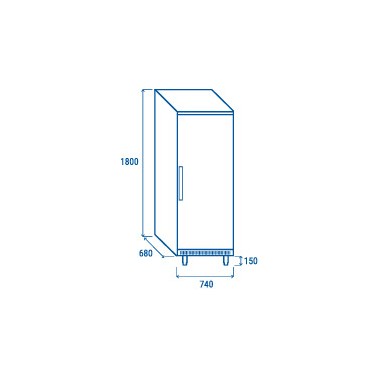 COOL HEAD - Armoire réfrigérée positive 600 x 400 mm BYX 460