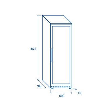 COOL HEAD - - Réfrigérateur vertical réfrigéré 400 litres CRXG 4