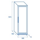 COOL HEAD - - Réfrigérateur vertical réfrigéré 400 litres CRXG 4