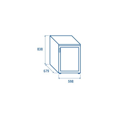 COOL HEAD - Congélateur vertical 200 litres porte en verre CNG 2