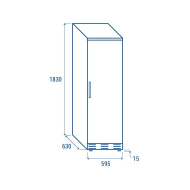 COOL HEAD - - Congélateur vertical réfrigéré 350 litres TK 390