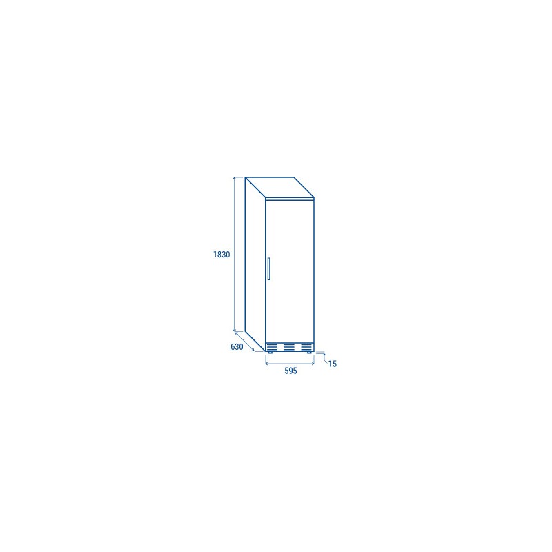 COOL HEAD - - Congélateur vertical réfrigéré 350 litres TK 390