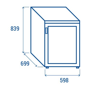 COOL HEAD - Congélateur ventilé en ABS vertical 200 litres GF 2V