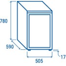 COOL HEAD - Refroidisseur à boissons vertical 85 litres RCF 85
