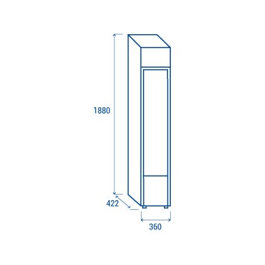 COOL HEAD - Refroidisseur vertical 105 litres DC 105C