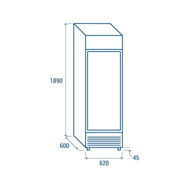 COOL HEAD - Refroidisseur de boissons vertical 350 litres DC 350C
