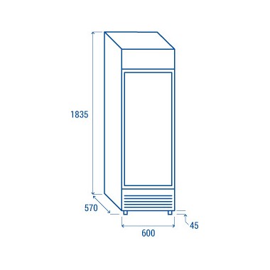 COOL HEAD - Refroidisseur de boissons vertical 350 litres DC 388CB