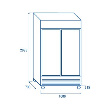 COOL HEAD - Refroidisseur de boisson vertical 800 litres DC 800H