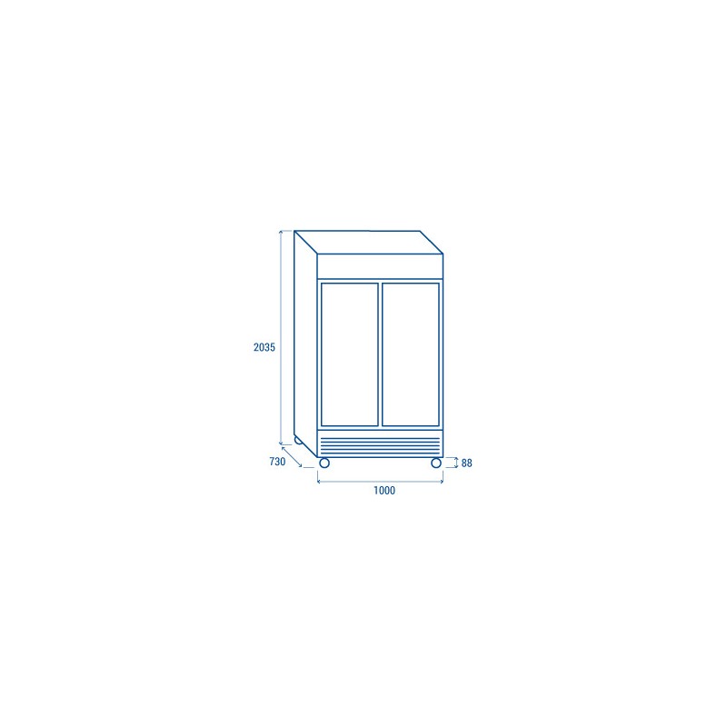 COOL HEAD - Refroidisseur de boisson vertical 800 litres DC 800H