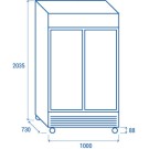 COOL HEAD - Refroidisseur de boisson vertical 800 litres DC 800H