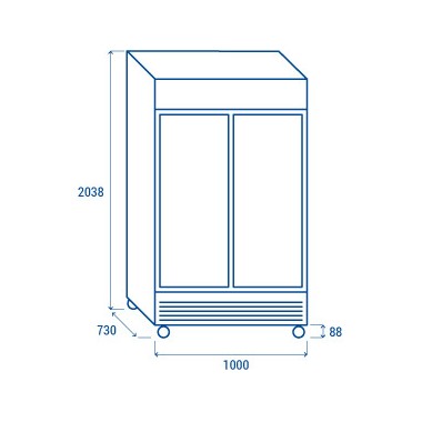 COOL HEAD - Refroidisseur à boissons vertical 800 litres DC 800S
