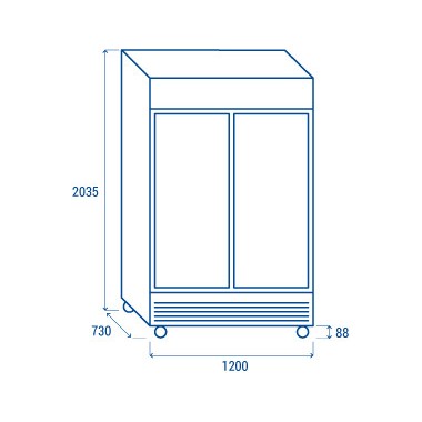 COOL HEAD - Refroidisseur à boissons vertical 1000 litres DC 1000H