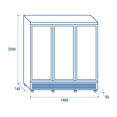 COOL HEAD - Refroidisseur de boissons vertical 1600 litres RCG 1900