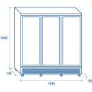 COOL HEAD - Refroidisseur de boissons vertical 1600 litres RCG 1900