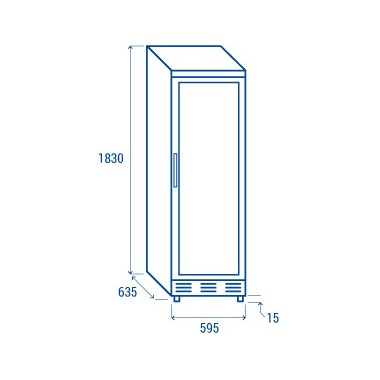 COOL HEAD - Réfrigérateur à boissons vertical 350 litres TKG 388