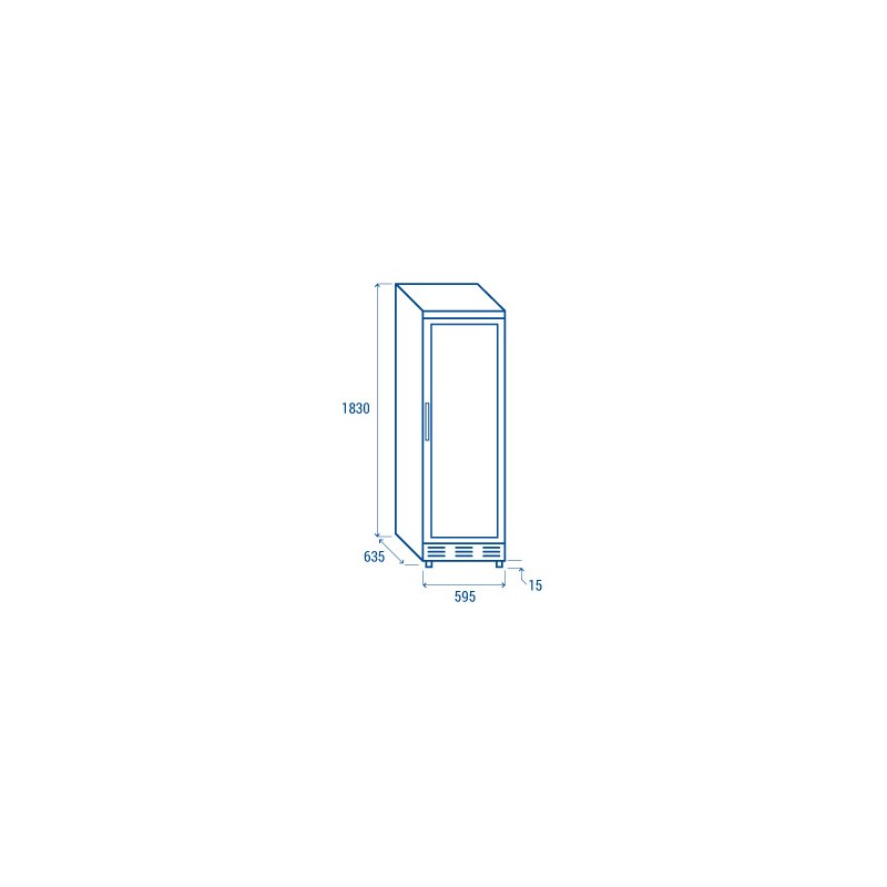 COOL HEAD - Réfrigérateur à boissons vertical 350 litres TKG 388