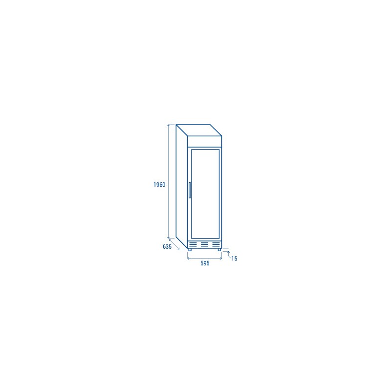 COOL HEAD - Refroidisseur vertical de boissons 350 litres TKG 388 C