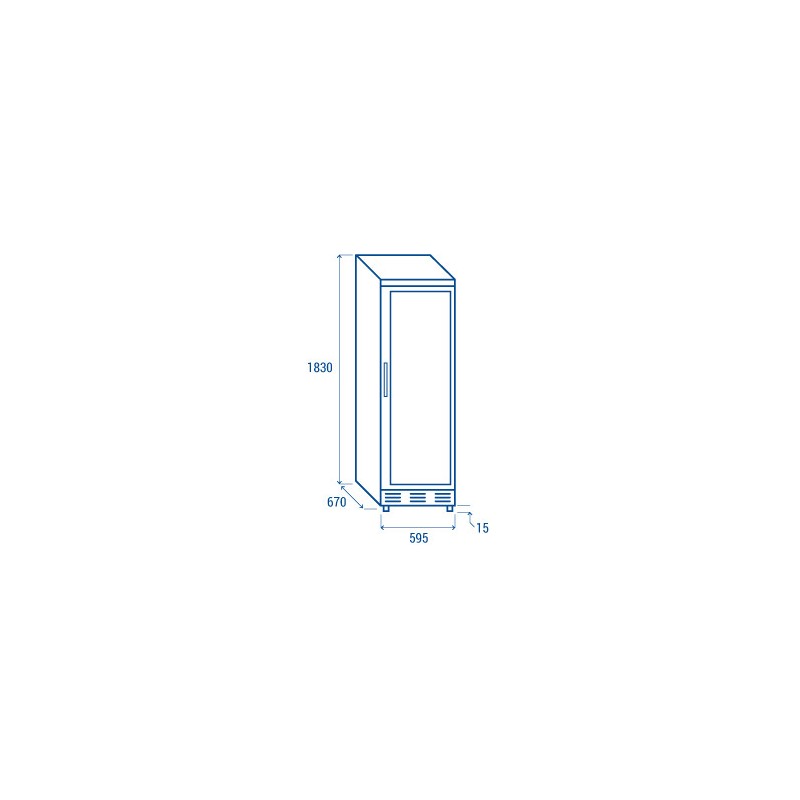 COOL HEAD - Réfrigérateur à boissons vertical 350 litres TKG 390