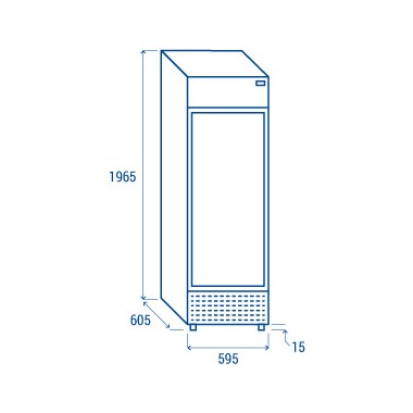 COOL HEAD - Réfrigérateur à boissons vertical 380 litres TKG 408 CB