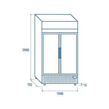 COOL HEAD - Refroidisseur à boissons vertical 800 litres TKG 800 H