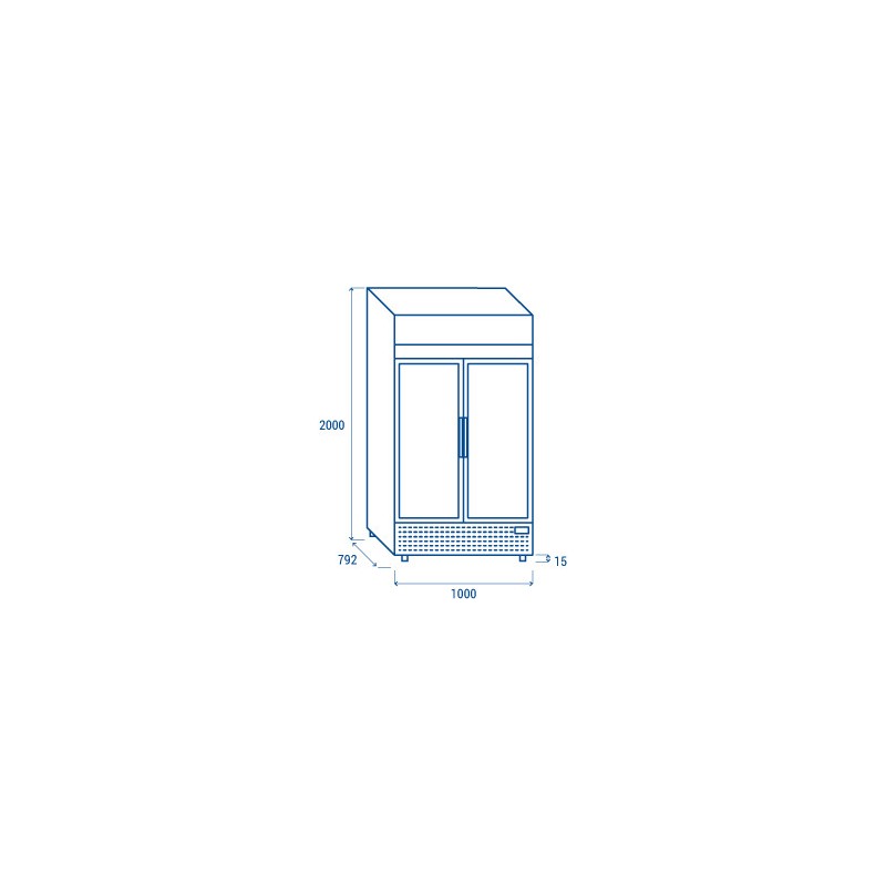 COOL HEAD - Refroidisseur à boissons vertical 800 litres TKG 800 H